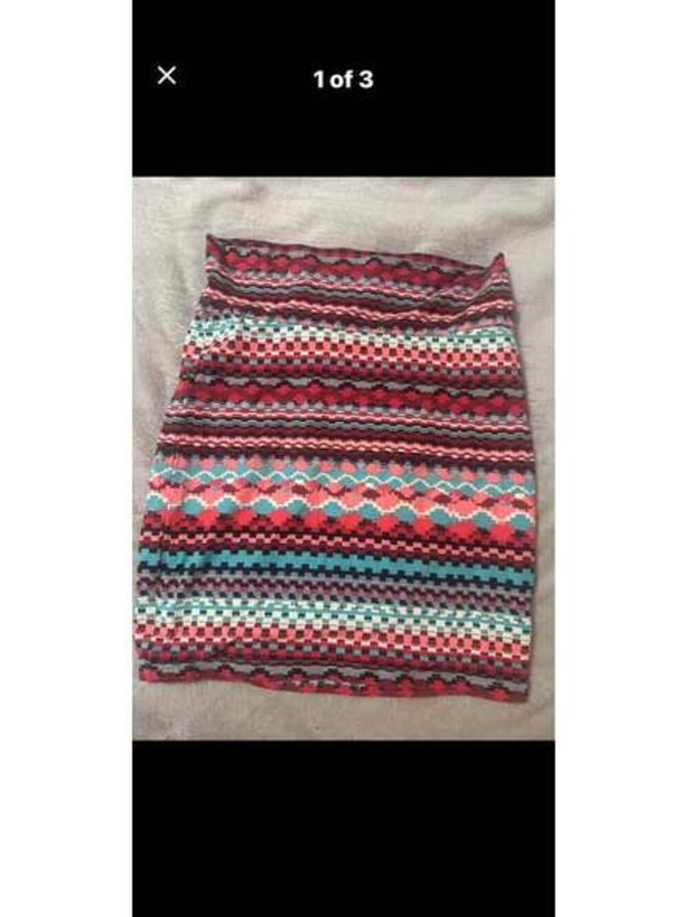 Forever 21 Mini Skirt Geometric Aztec Multi-color medium
